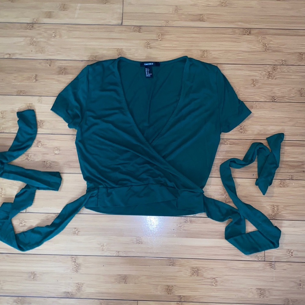 forever 21 wrapped crop top